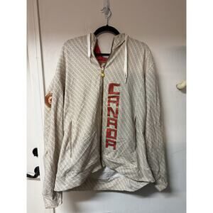 Canadian Olympic Team Hoodie Men’s XXL HBC CANADA Maple Leaf Sweatshirt Beige